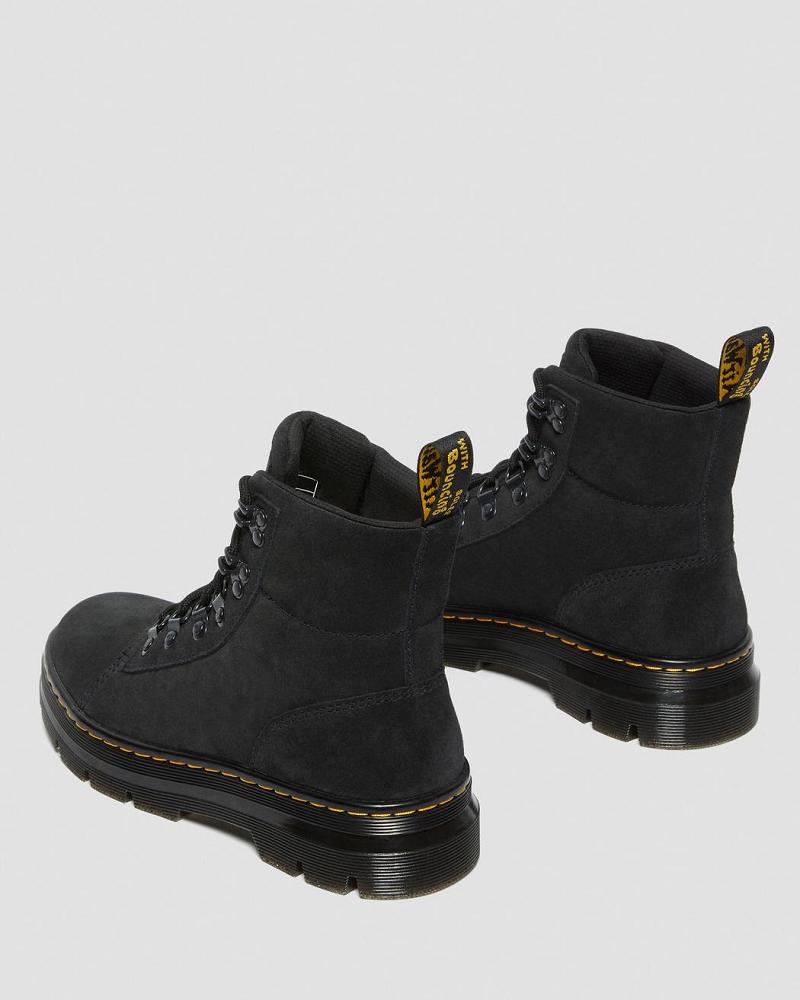 Dr Martens Combs Women Ruskind Fritidsstøvler Dame Sort | DK 84UZG